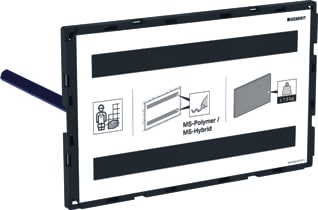 Geberit - Omega Bedieningsplaat spoelsysteem Bed Pan Klantspec