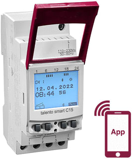 Grasslin - Talento Smart Digitale schakelklok vr paneelbouw C15 - Astro