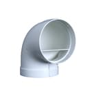 Nedco - Eco+ Bocht rond luchtkanaal Bocht 125Mm 90Gr 7390 Wit