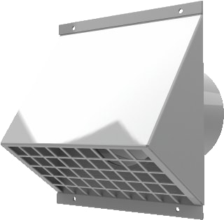 Burgerhout - Buitenluchtschoepenrooster Ventil Muurrster 160 W
