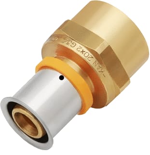 VSH - UltraPress K7022 Fitting met 2 aansluitingen Up Kopp Prxbn 20Xg1/2 Ms