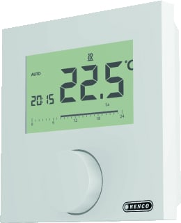 Henco - Ruimtethermostaat Lcd Klok Thermostaat 24V