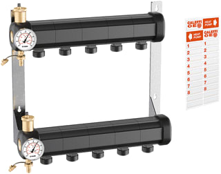 Caleffi - CV/perslucht/tap/koelwater verdeler verdeler 1107g5