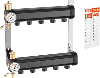 Caleffi - CV/perslucht/tap/koelwater verdeler verdeler 1107b5