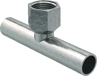 Geberit - Mapress C-staal Fitting met 3 aansluitingen Mapr C-Stl Overgang 22-1/2"-22