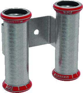 Geberit - Mapress C-staal Fitting met 4 aansluitingen Mapr C-Stl 2 Sok M Beugel 15Mm