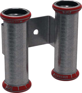 Geberit - Mapress C-staal Fitting met 4 aansluitingen Mapr C-Stl 2 Sok M Beugel 28Mm