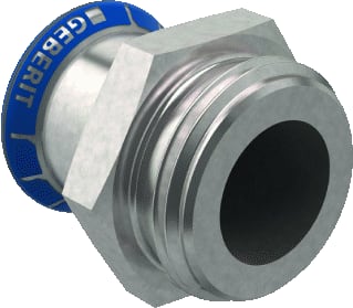 Geberit - Mapress RVS Fitting met 2 aansluitingen mapr vlakke kopp bu 54-g2.3/8"