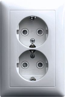 ABB Busch-Jaeger - Balance Wandcontactdoos (WCD schakelmat.) Wcd Ra 2V Comp 302Eujt-914