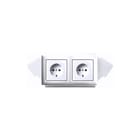 ABB Busch-Jaeger - Balance Wandcontactdoos (WCD schakelmat.) Wcd Ra 2V G 20-2 Euwcj-914