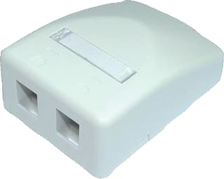 COMMSCOPE NETCONNECT - Office box Inzetplaat schakelmateriaal opbouwdoos 2v leeg wit