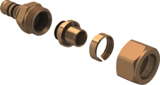 Geberit - Mepla Fitting met 2 aansluitingen overg nip 16x13/16px