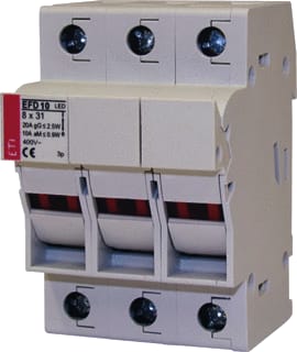 ETI Elektro Element - Houder voor cilindrische zekering Zekerhoud Efd10 3P 32A