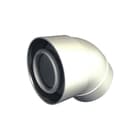 Ubbink - Push-Fit Concentr. RGA/LTV hulpstuk 2 aansl. p-f bocht 45 gr. 60/100 pp
