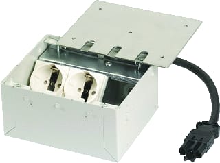 OCS - Tetra mini Vloercontactdoos I 2X230V+1Xleeg