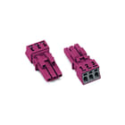 Wago - Conn. v insteekbare gebouwinstall. -F 3-Polig Cod. B Roze