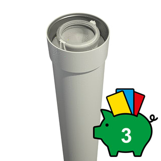 Ubbink - Ubifit Push-Fit Concentr. RGA/LTV buis Verlengbuis 500Mm D60/100