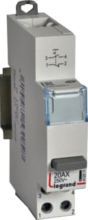 Legrand - LEXIC DIN Drukknop modulair Druksch No+Ng 20A 250V