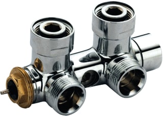 VASCO - Rad.aansl.combi. m kraan+onderblok Onderblok Vent Hks 50 3/4