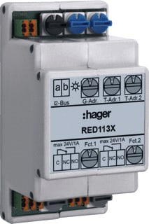 Hager - Elcom Aanvull. app. deur-/video-intercom schak.rel 2voud 2drds