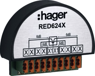 Hager - Elcom Aanvull. app. deur-/video-intercom vid-aftak 2drds 4voud inbw