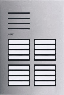 Hager - Elcom Drukknoppaneel deurcommunicatie deurbelpan audio 16knop
