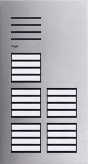 Hager - Elcom Drukknoppaneel deurcommunicatie deurbelpan audio 20knop
