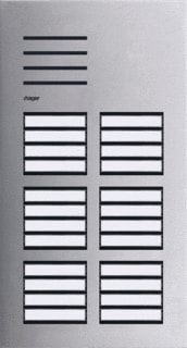 Hager - Elcom Drukknoppaneel deurcommunicatie deurbelpan audio 24knop