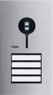 Hager - Elcom Drukknoppaneel deurcommunicatie deurstation vid 4knop