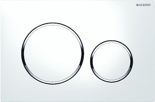 Geberit - Sigma20 Bedieningsplaat spoelsysteem Bed Pan Rnd Wt/Chr