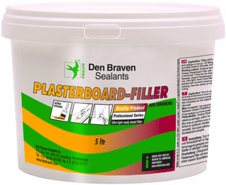 Den Braven - Zwaluw Plasterboard-Filler Vulmiddel/plamuur Zw 5L