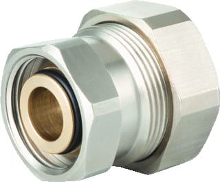 Hummel - Fitting met 2 aansluitingen Dikw/Buiskop.1/2Xeur.G3/4Bin.
